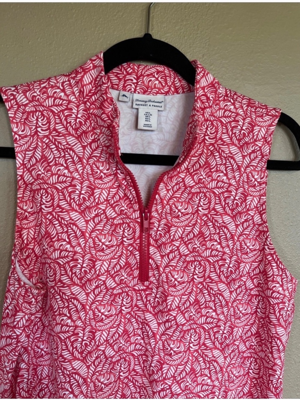 The selected item is the Tommy Bahama Racquet & Paddle Monstera Print Dress. - Picture 4 of 7